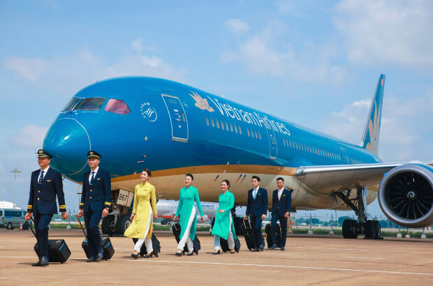 Hãng bay Vietnam Airlines tại Đại Lý Vé Máy Bay Tân Xuyên